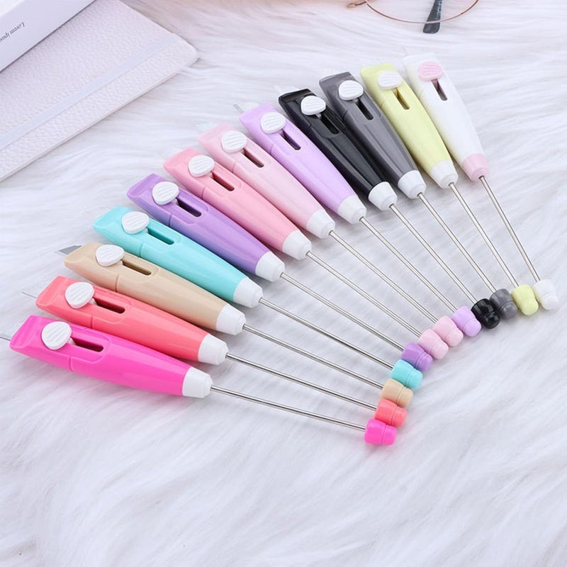 Frinnovan Beadable Letter Opener Blanks - Metal Envelope Slitter Mail Openers with Beaded Design Colorful (6 Colors 1, 6 Pack) - Image 3